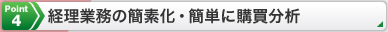Point4 経理業務の簡素化・簡単に購買分析